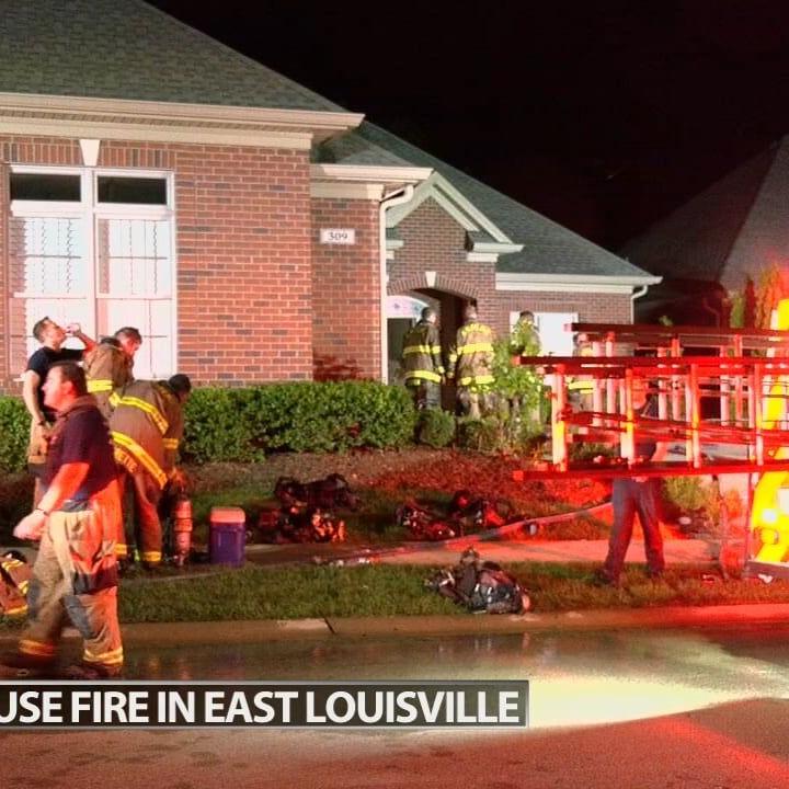 1 person hospitalized after house fire in east Louisville early Sunday